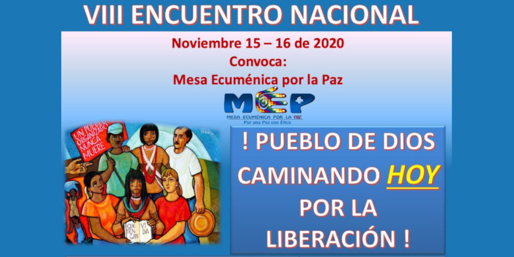 El Octavo encuentro nacional de la Mese Ecuménica por la Paz tendrá lugar los días 15 y 16 de noviembre de 2020 de manera virtual en la plataforma Zoom